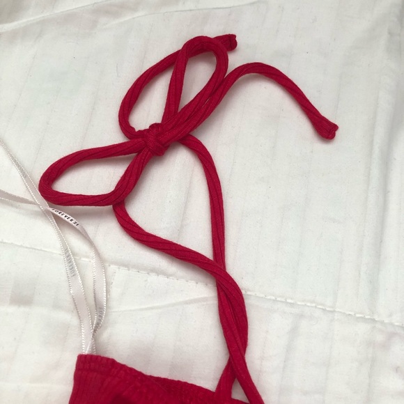 Forever 21 Red Ribbed Self-tie Cami Dress - Picture 4 of 6